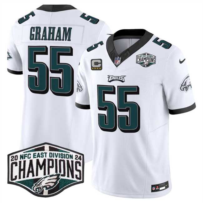 Men%27s Philadelphia Eagles #55 Brandon Graham White 2024 NFC East Champions F.U.S.E. Vapor Untouchable Limited Stitched Jersey